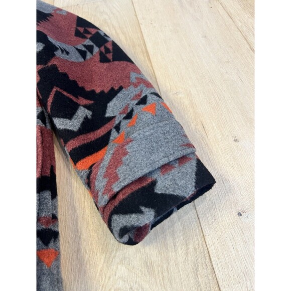 Vintage Gap Aztec Wool Women’s Duffle Hoodie Size XL Aztec Western - Picture 7 of 9